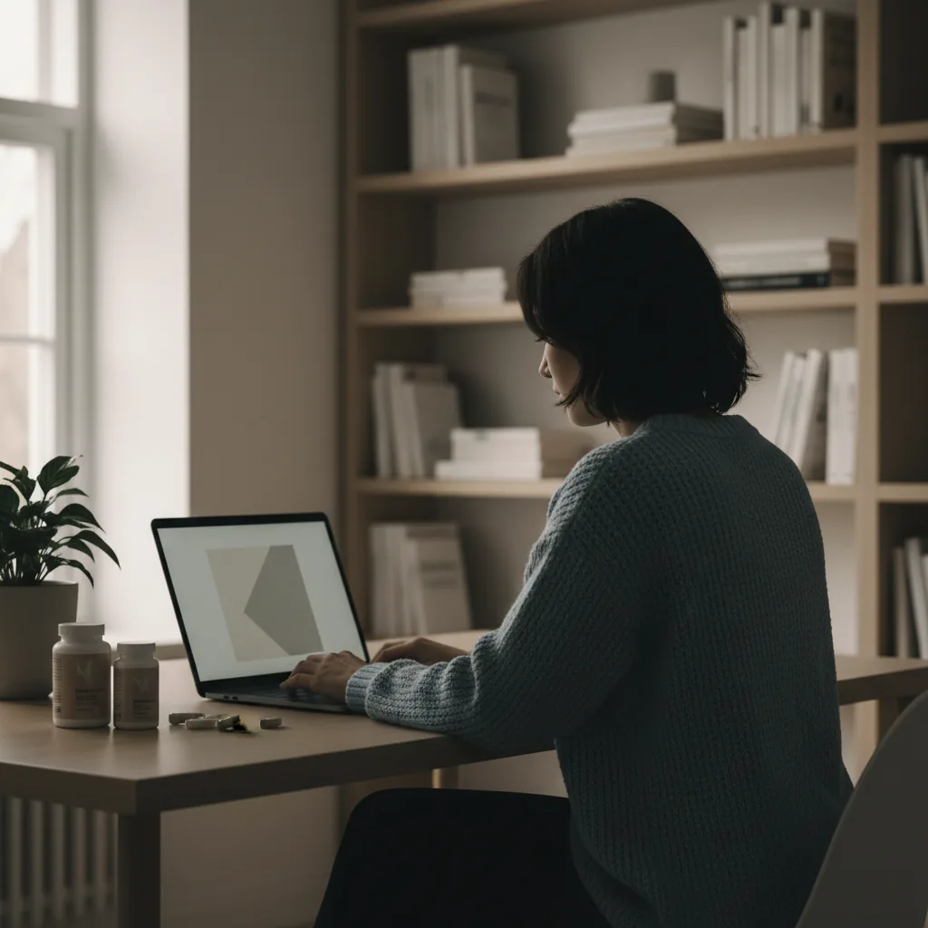 Halcyon Wellnessin wellness-sisältöasiantuntija työskentelee taustaltaan - anonyymi hahmo